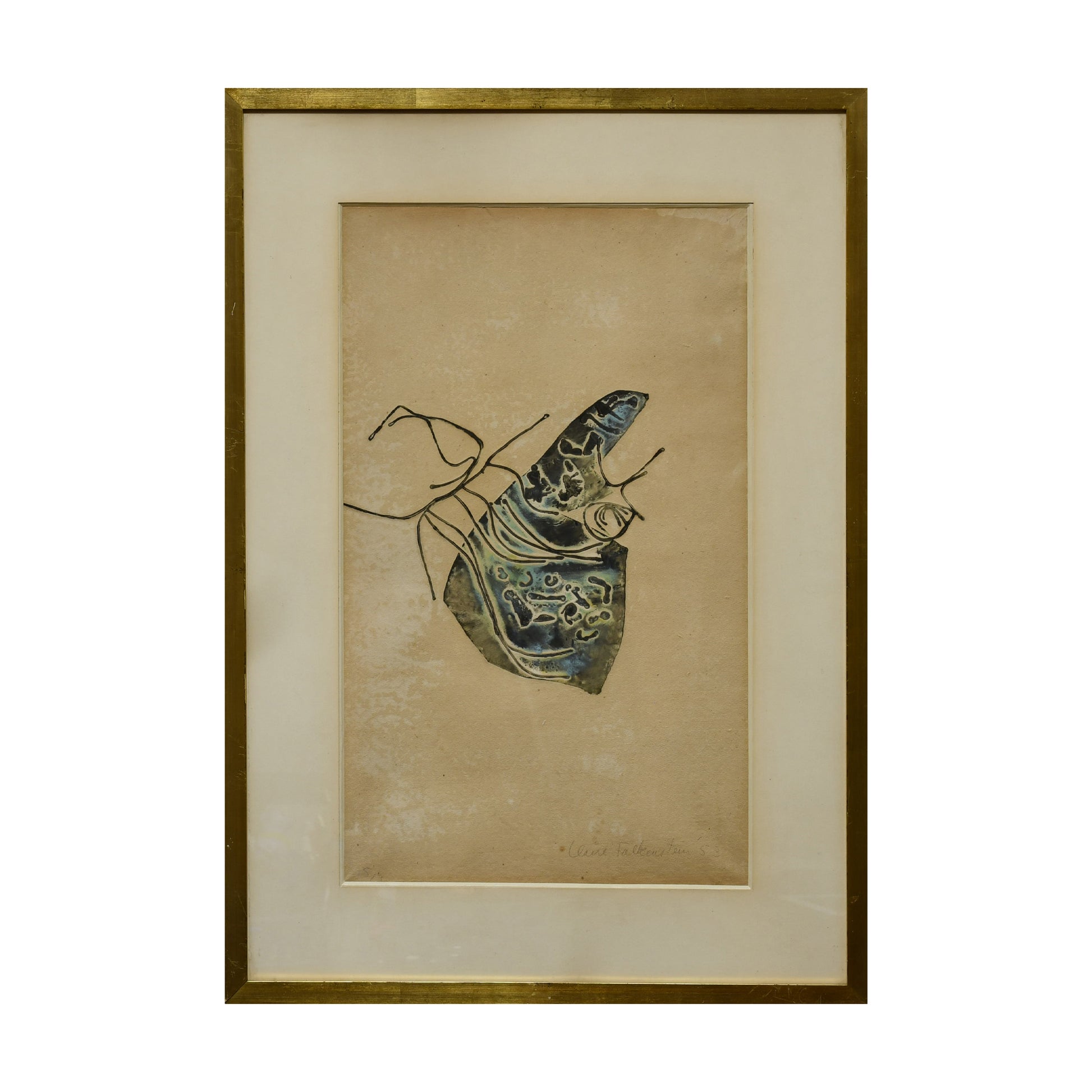 Perception 1953 lithographie Claire Falkenstein art abstrait américain sculpture 1953 51x73 cm 600 euros