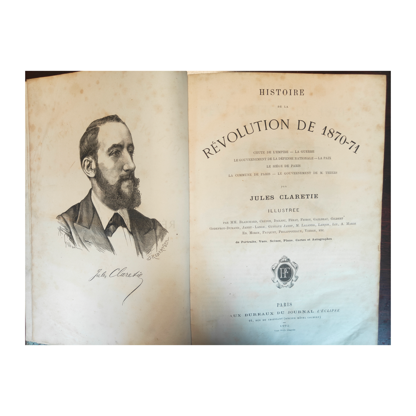 Révolution de 1870-71 livre Jules Claretie histoire Commune Paris Guerre franco-prussienne 1873 authentique