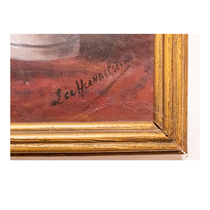 Nature morte aux dahlias huile sur toile signature non reconnue nature morte florale art moderne 300 euros