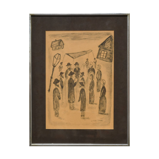 Mariage gravure Simon Karczmar scène nuptiale couple cérémonie traditions art graphique
