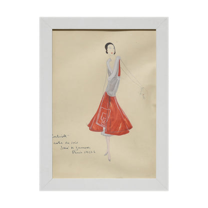 Cubiste Robe du Soir aquarelle José de Zamora art cubiste moderne espagnol 25x34 cm 450 euros