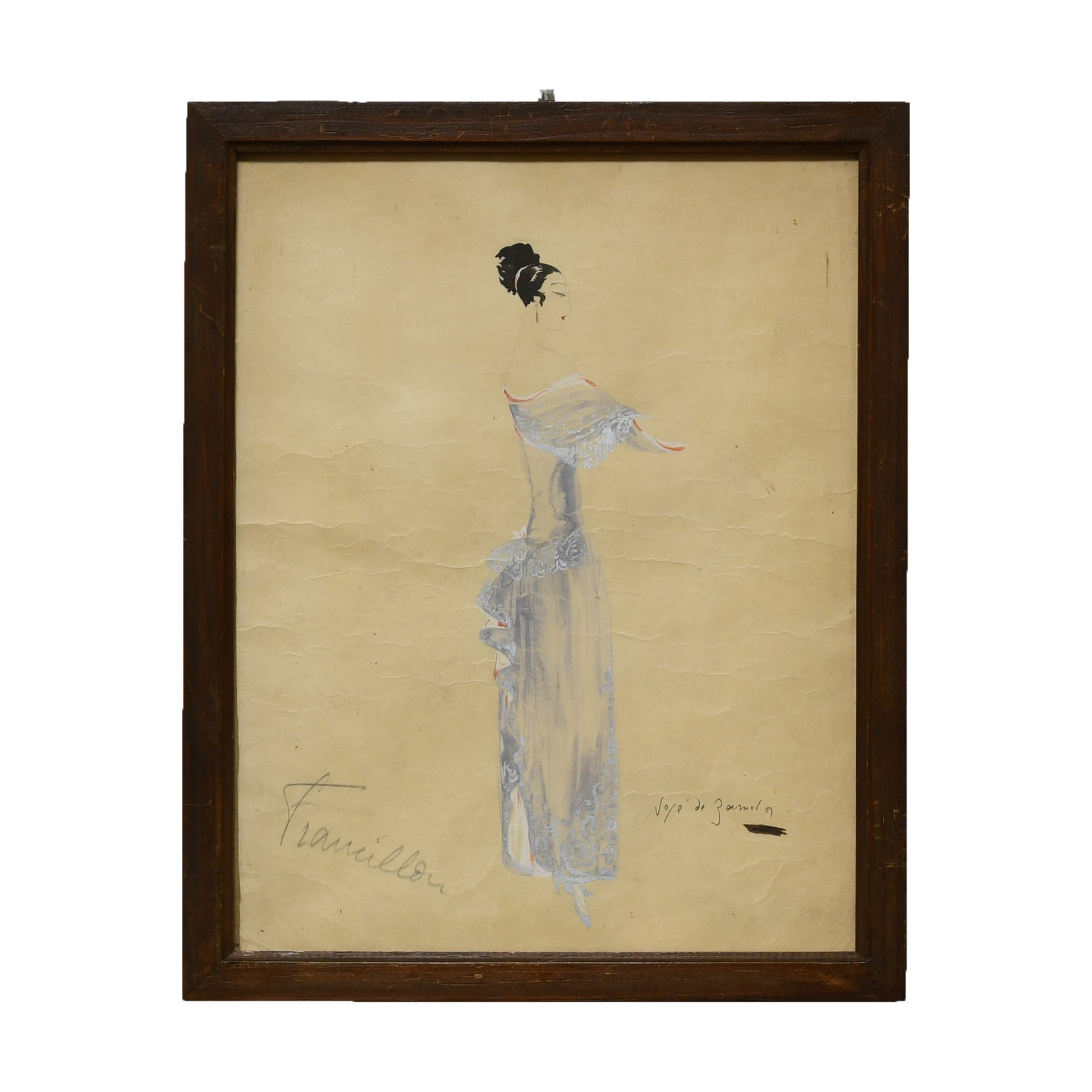 Francillon aquarelle José de Zamora art moderne espagnol 27x34 cm 450 euros