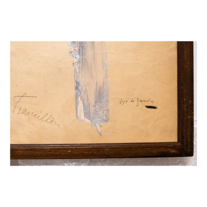 Francillon aquarelle José de Zamora art moderne espagnol 27x34 cm 450 euros