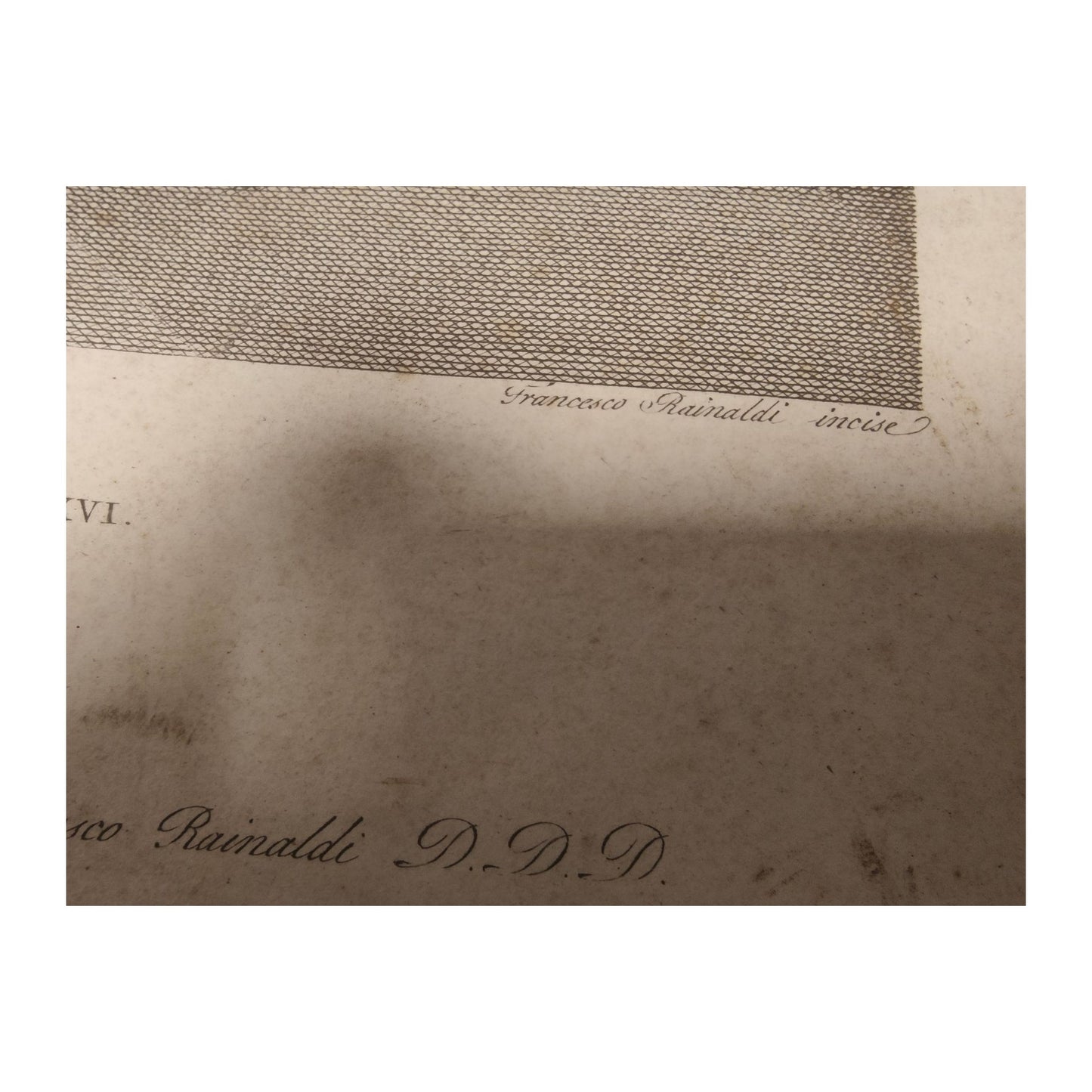 Gravure début XIXᵉ La Cène d’après Léonard de Vinci, dessin Matteini, gravure Rainaldi, impression Antonj à Rome, grande estampe contrecollée sur carton.