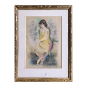 Portrait de femme assise - Ottmann Henry