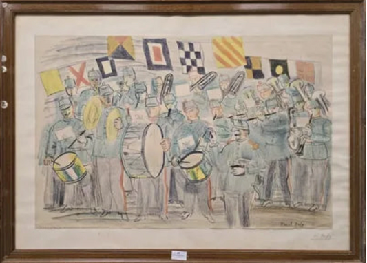 La fanfare affiche lithographique Raoul Dufy art moderne français fauve musique 75x49 cm 650 euros