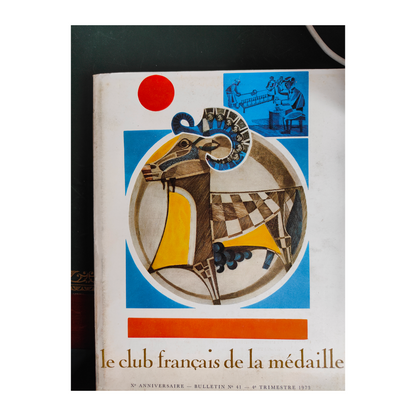 Médaille commémorative du 10e anniversaire François Hornn sculpture médaille bronze tirage limité 1973 12 cm diamètre 350 euros