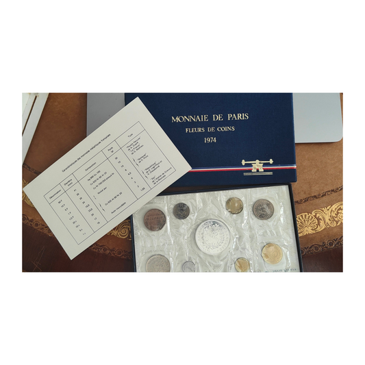 Coffret Fleur de Coin année 1974, Monnaie de Paris