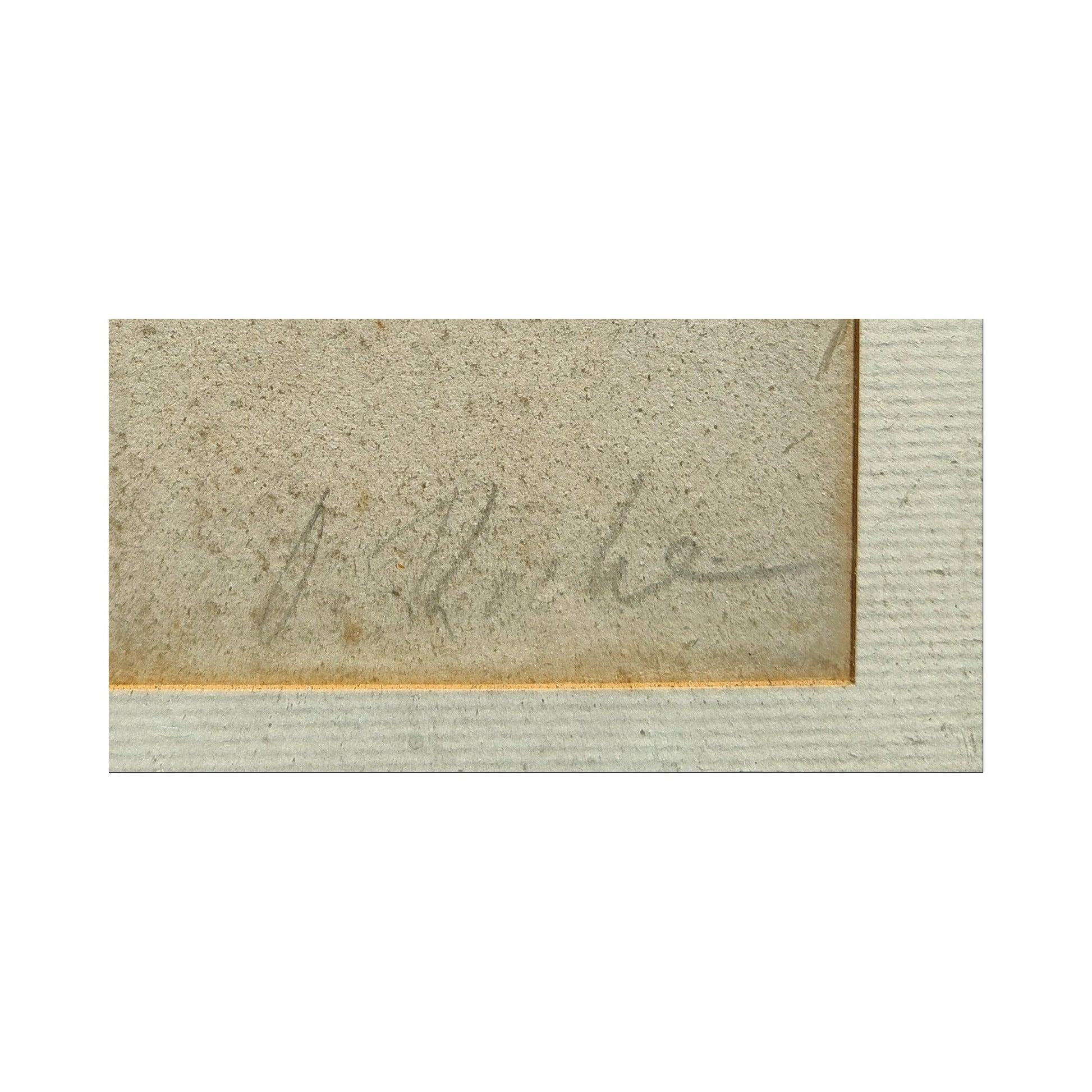 Portrait d’un homme au crayon daté à Tarbes le 23 octobre 1915, dessin ancien à signature non reconnue, présenté dans un encadrement élégant format 50 x 38 cm avec le cadre