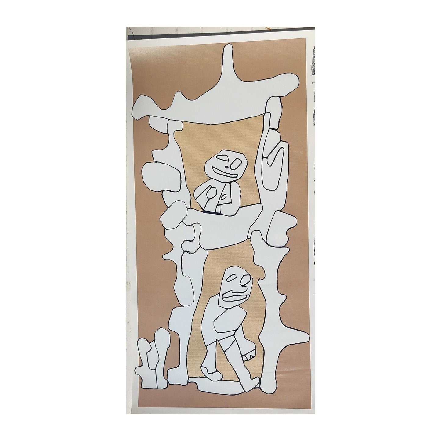 Image traitée - Affiche exposition Jean Dubuffet- bibliothèque nationale 1982