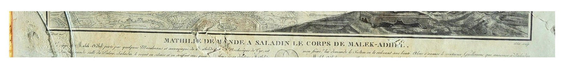 Image traitée - Mathilde demande à Saladin le corps de Malek Adhel- gravure 18e