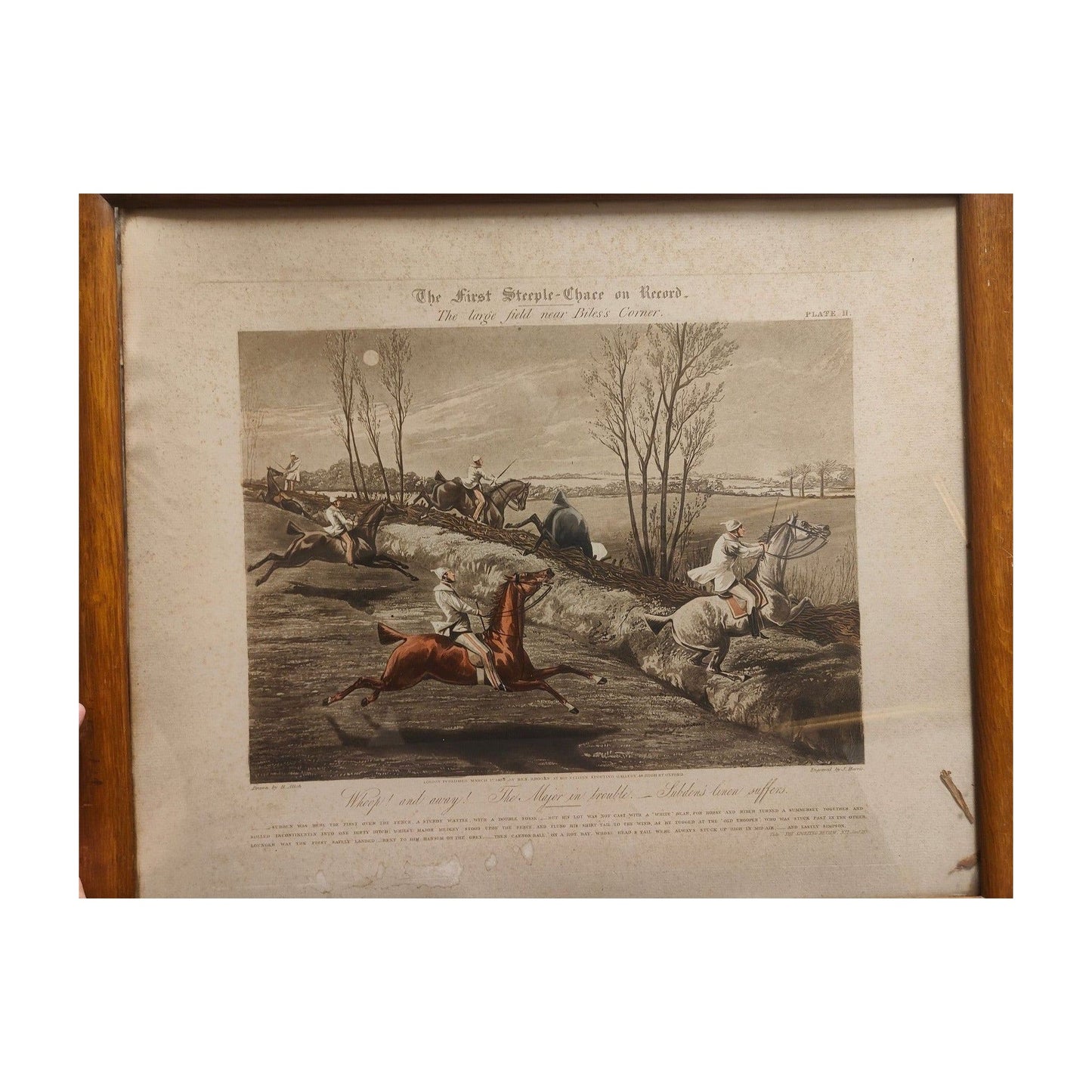 Image traitée - The first steeple chace on record-gravée par Harris dessiné par H. Alken