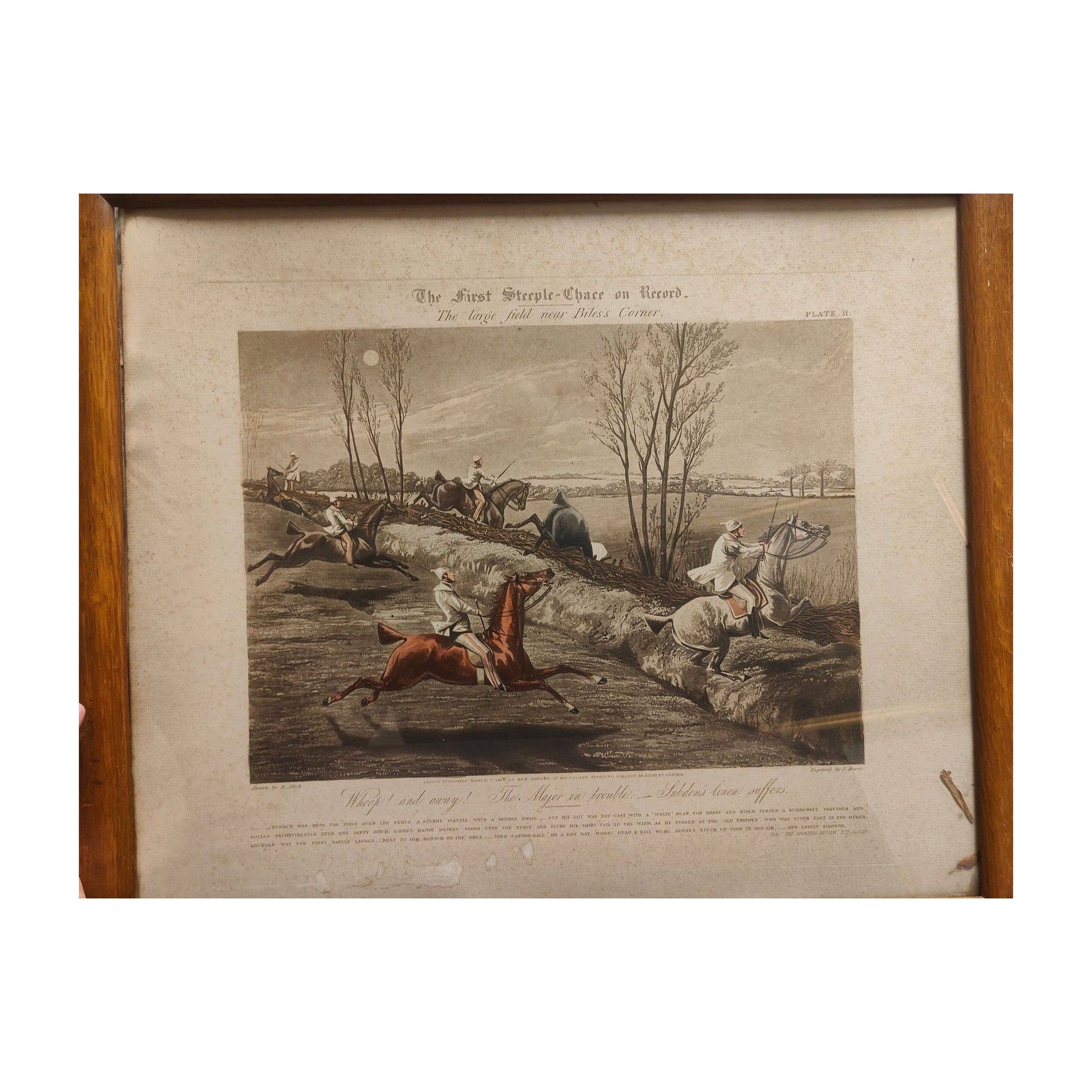 Image traitée - The first steeple chace on record-gravée par Harris dessiné par H. Alken