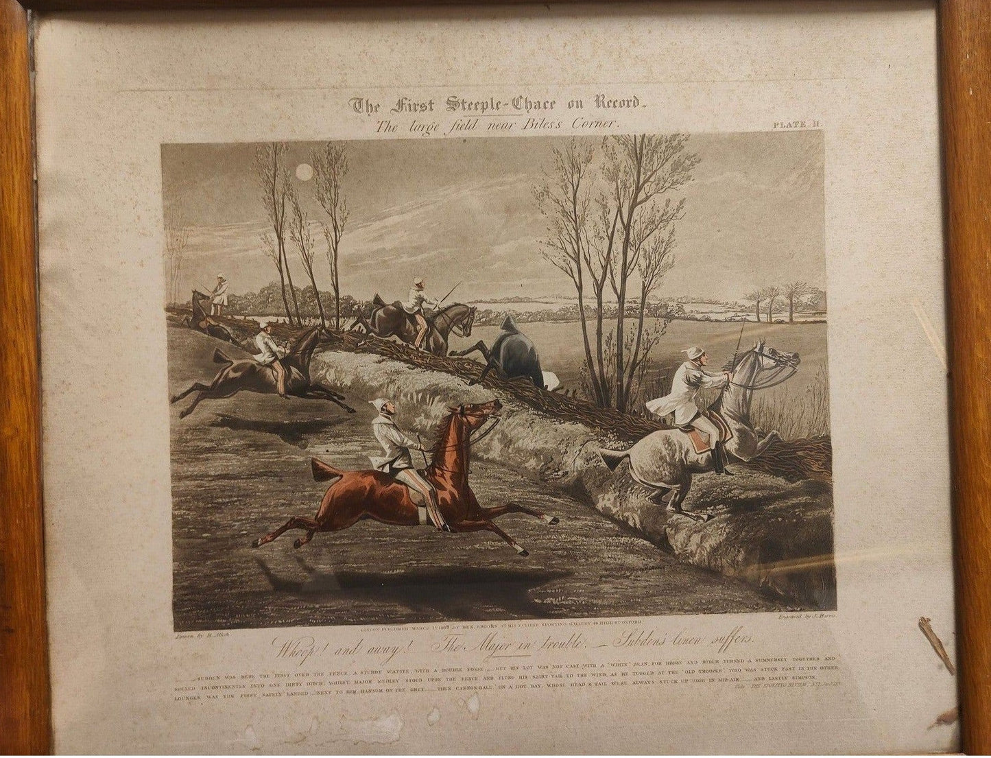 Image traitée - The first steeple chace on record-gravée par Harris dessiné par H. Alken