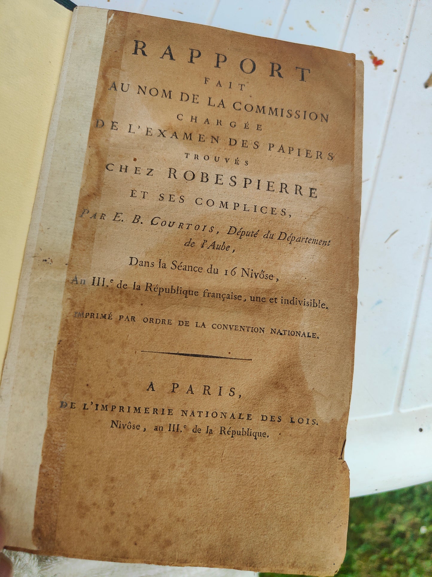 Recueil Révolution française relié XIXe – Robespierre (Être suprême), Courtois, David, Paix de Lunéville – 1794‑1801