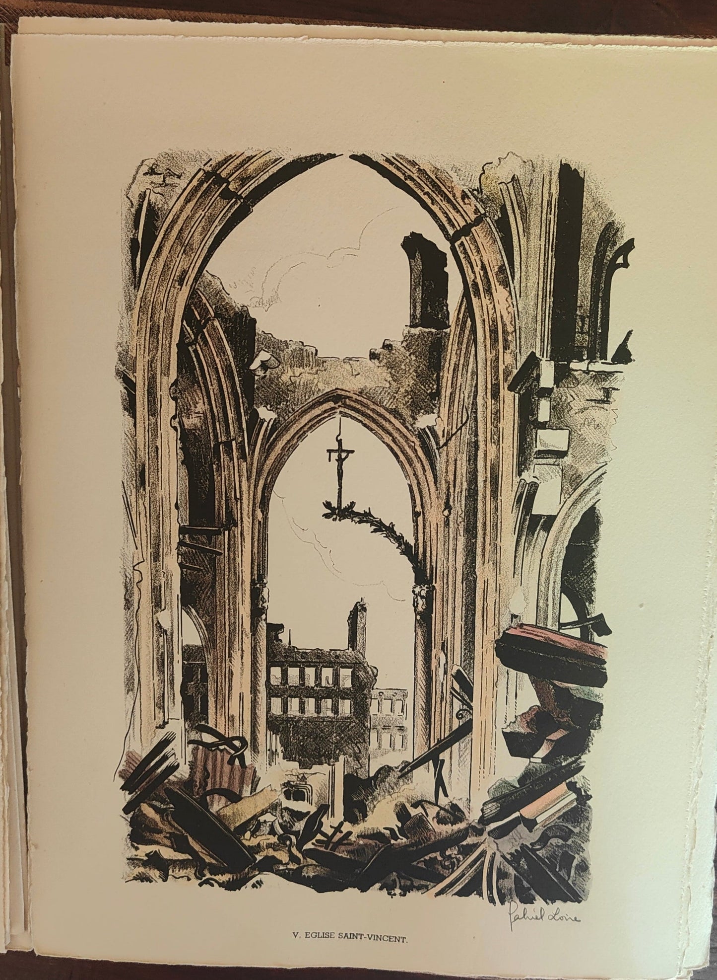 Rouen Août 1944-croquis de guerre-Gabriel Loire-René Herval