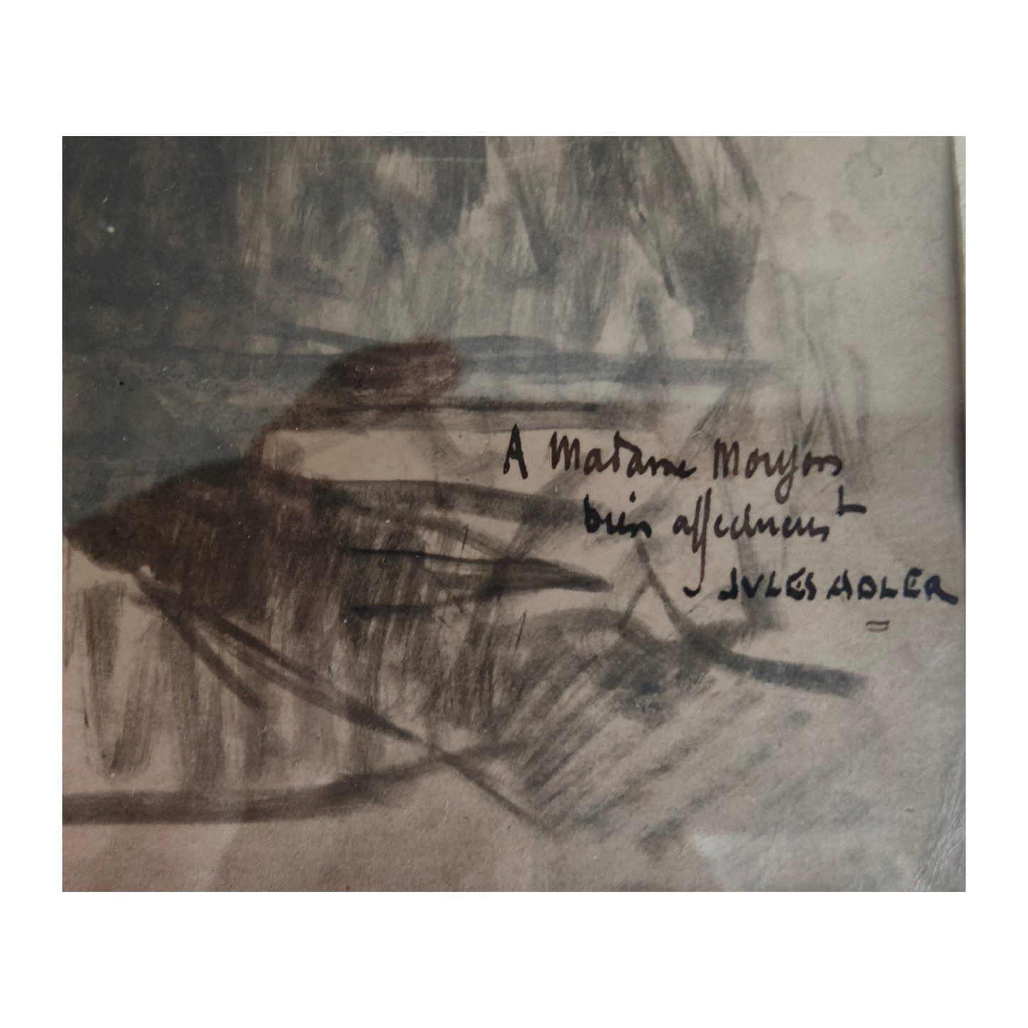 Lavis d’encre de Chine Mineur au repos de Jules Adler, œuvre émouvante et expressive du peintre social, pièce authentique idéale pour collectionneur d’art.