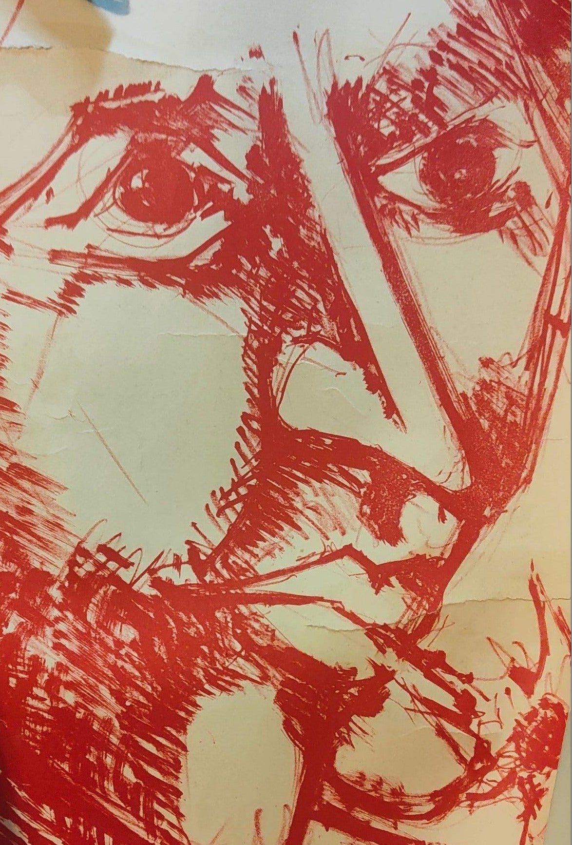 Image traitée - deux lithographies originales de Bernard Lorjou (1920-1986) pour son exposition mythique « Le Bal des Fols ».