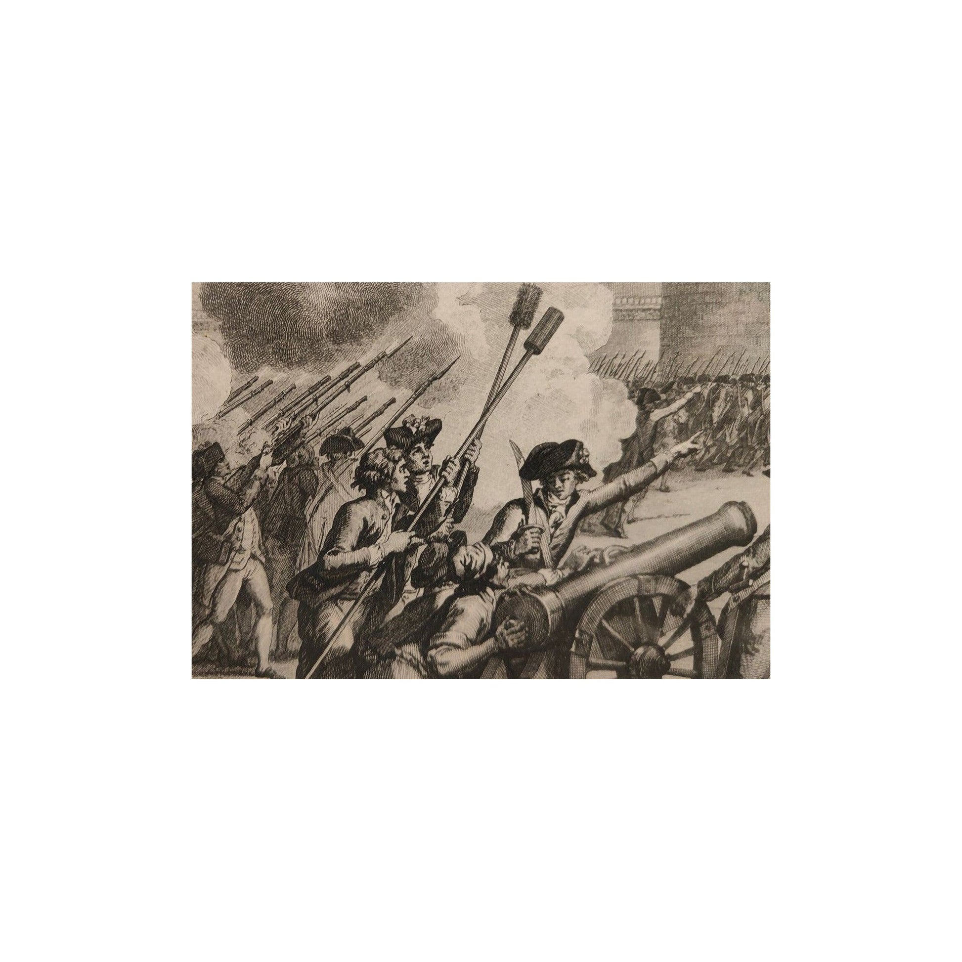 Image traitée - La prise de la Bastille -gravure C Chardon
