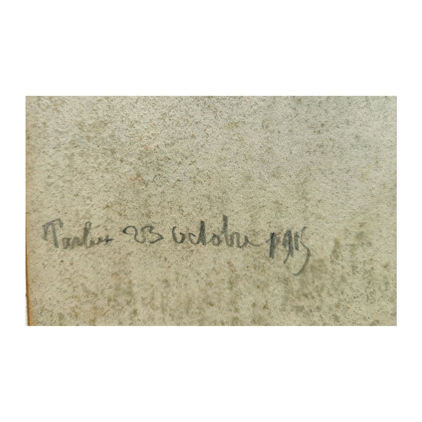 Portrait d’un homme au crayon daté à Tarbes le 23 octobre 1915, dessin ancien à signature non reconnue, présenté dans un encadrement élégant format 50 x 38 cm avec le cadre