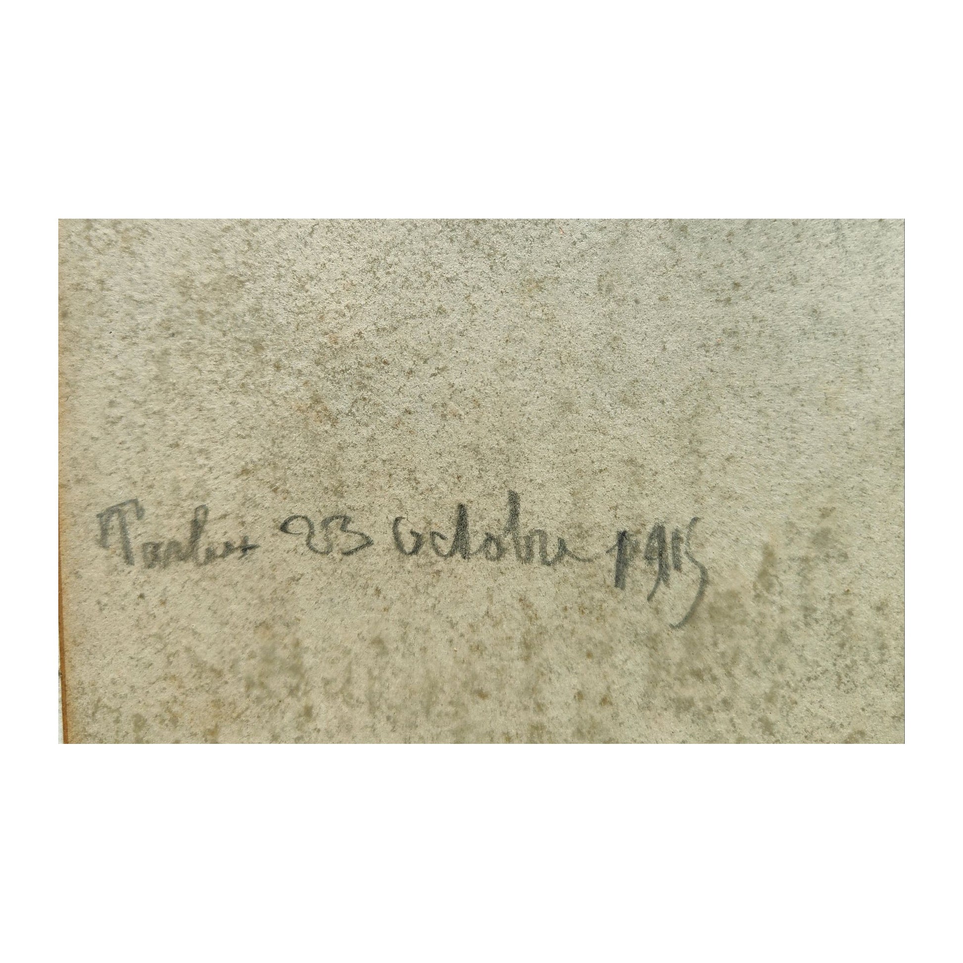 Portrait d’un homme au crayon daté à Tarbes le 23 octobre 1915, dessin ancien à signature non reconnue, présenté dans un encadrement élégant format 50 x 38 cm avec le cadre